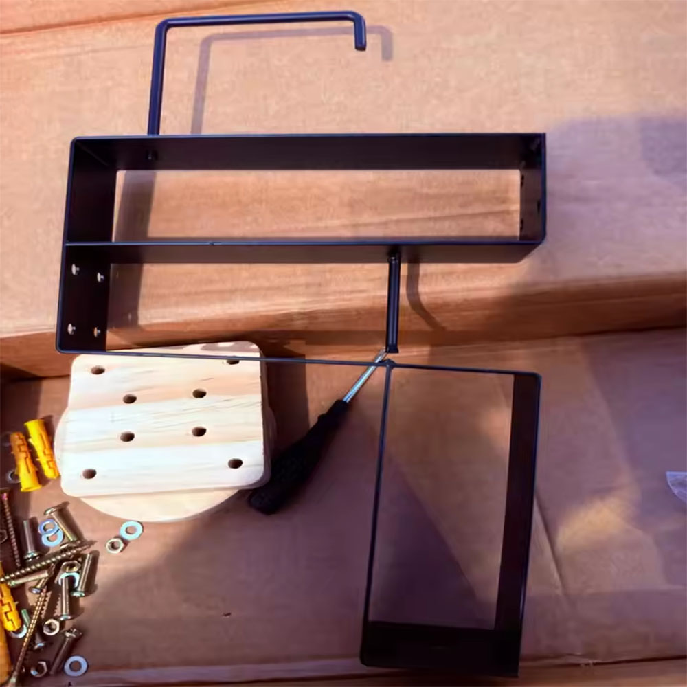 Home Gym Simple - Wood Motorcycle Helmet Holder Wall Mount