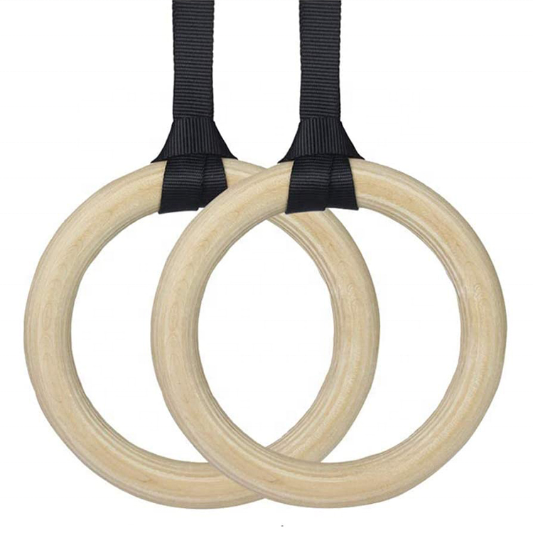 Gymnastic Rings Wooden - Outdoor Fitness Equipment Gym Rings Gymnastic