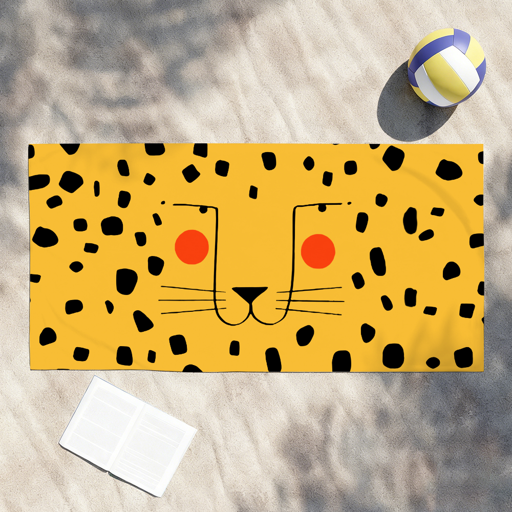 Sauna Home Gym - Nordic Cute Tiger Face Towel Quick-Dry