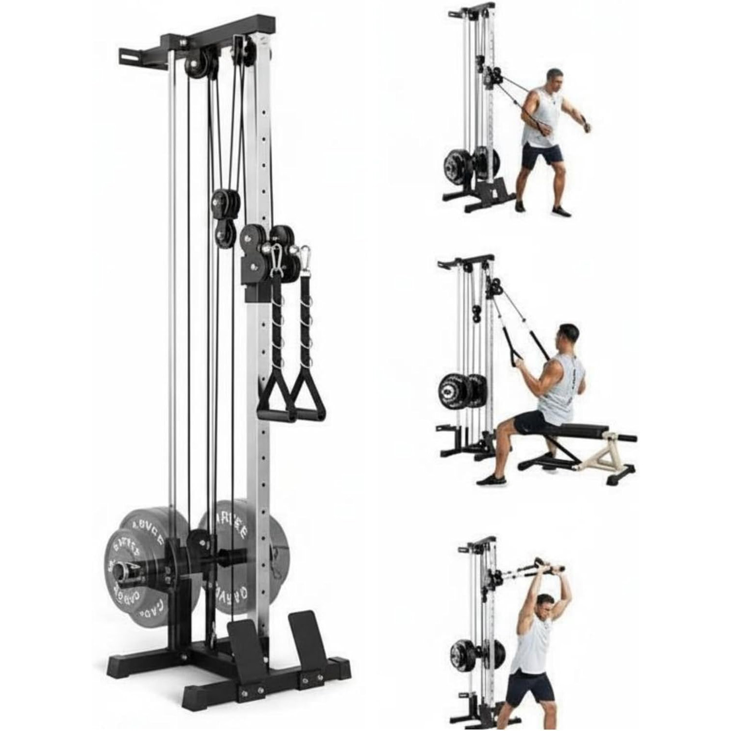 Home Gym Simple - Wall Mount Cable Station Dual Pulley