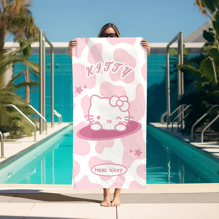 Sauna Home Gym - Large Bath Towels Milk Striped S-Sanrio