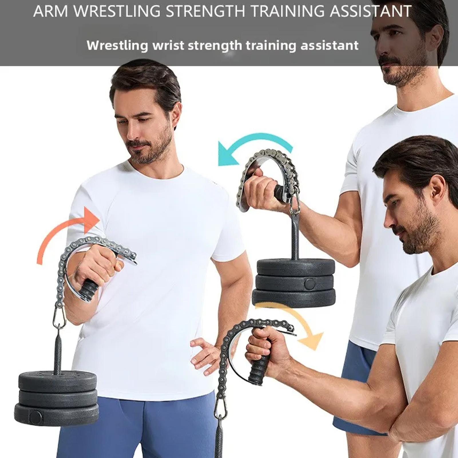 Home Gym Training - Arm Wrestling Strap Barbell Gripper Attachment