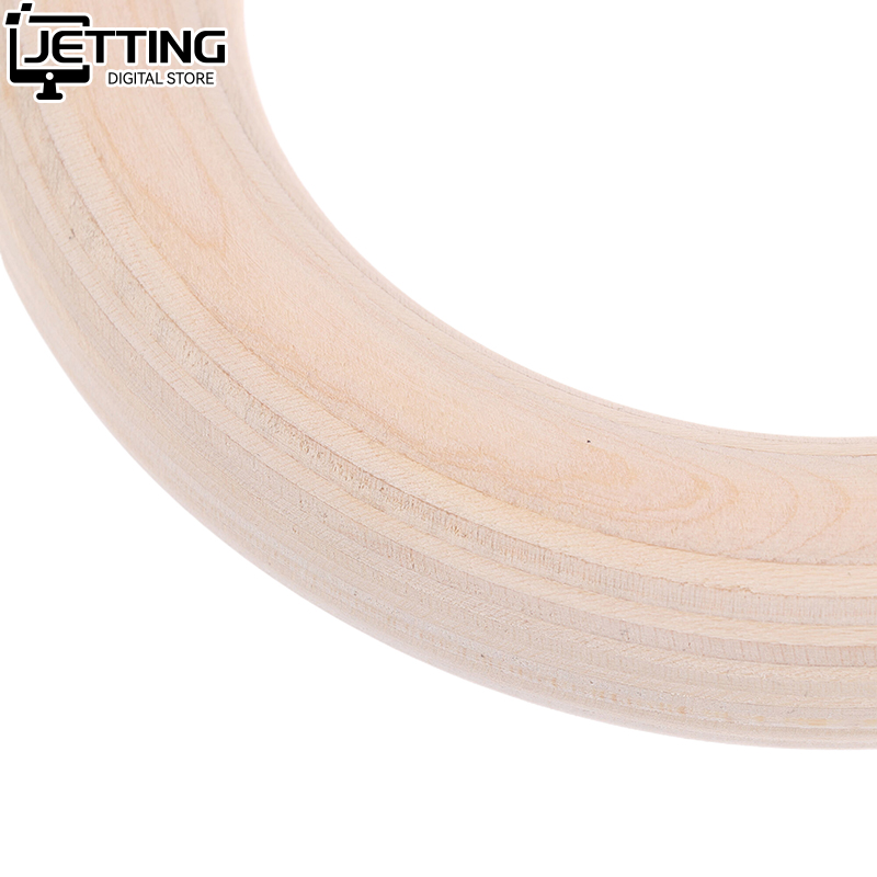 Gymnastic Rings Wooden - 2Pcs/Pairs Wooden Ring Portable Crossfit Gymnastics