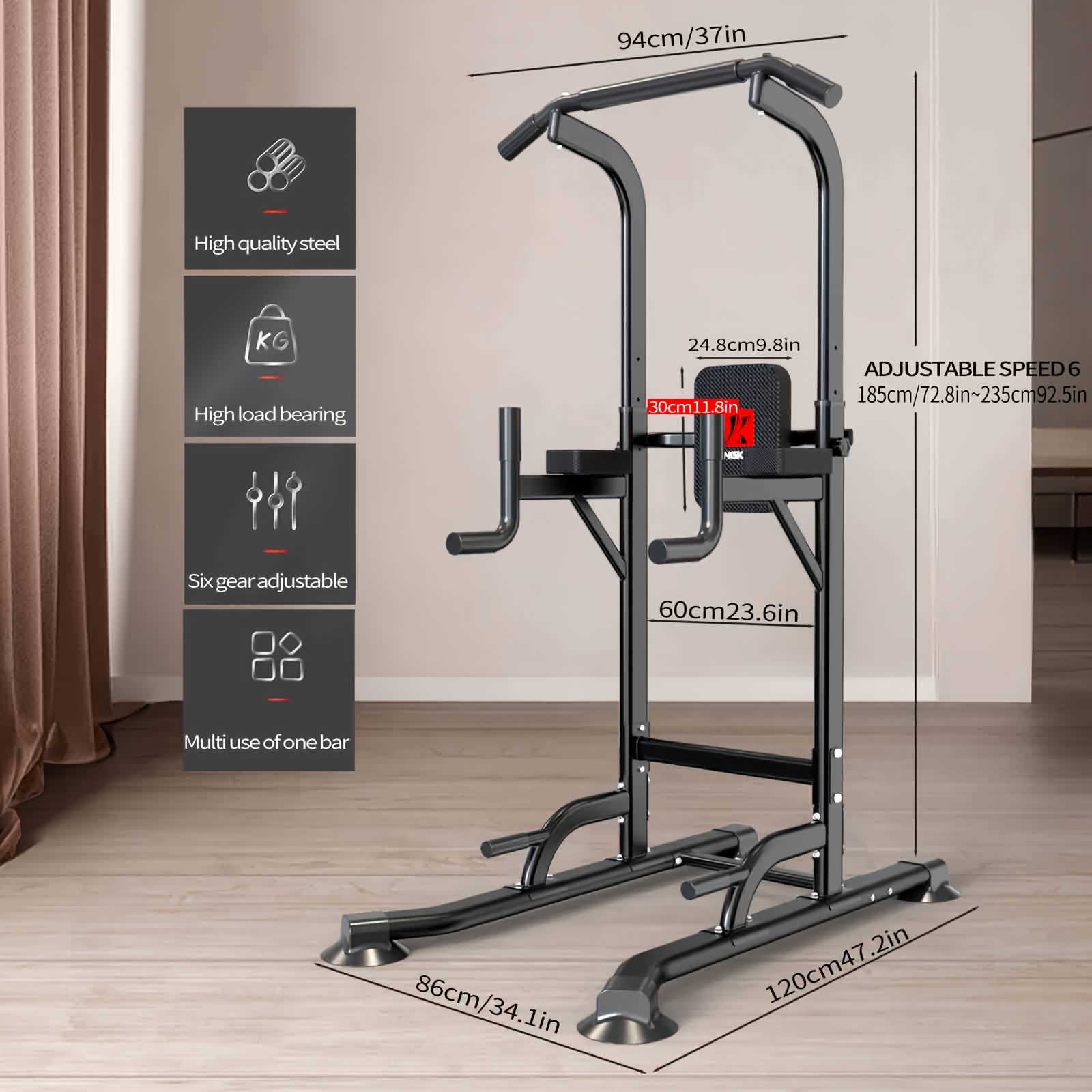 Djustable Height Power Tower D - đánh giá và giá Home Gym Multi