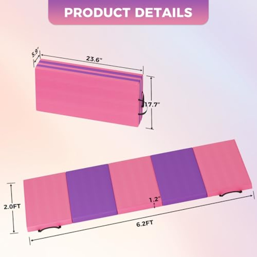 Folding Gymnastics Mat, Exerci - đánh giá và giá Home Gym Portable