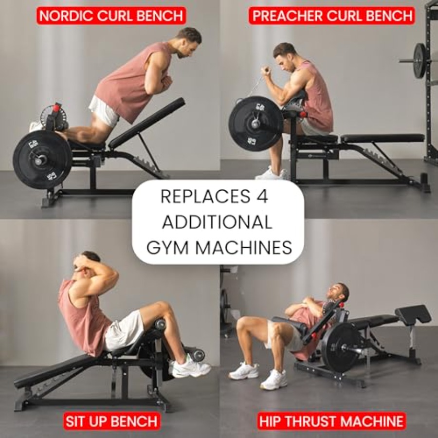 Adjustable Weight Bench with L - đánh giá và giá Home Gym Hip Thrust Machine