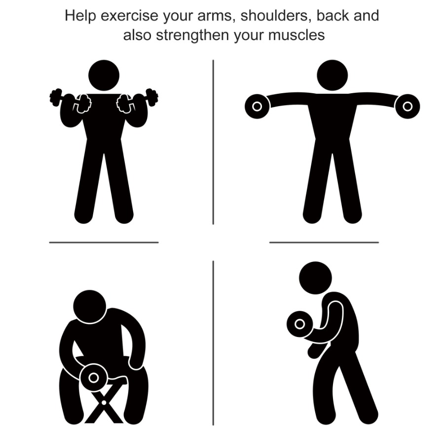 Rubber Dumbbells Weight Set To - đánh giá và giá Home Gym Total Fitness