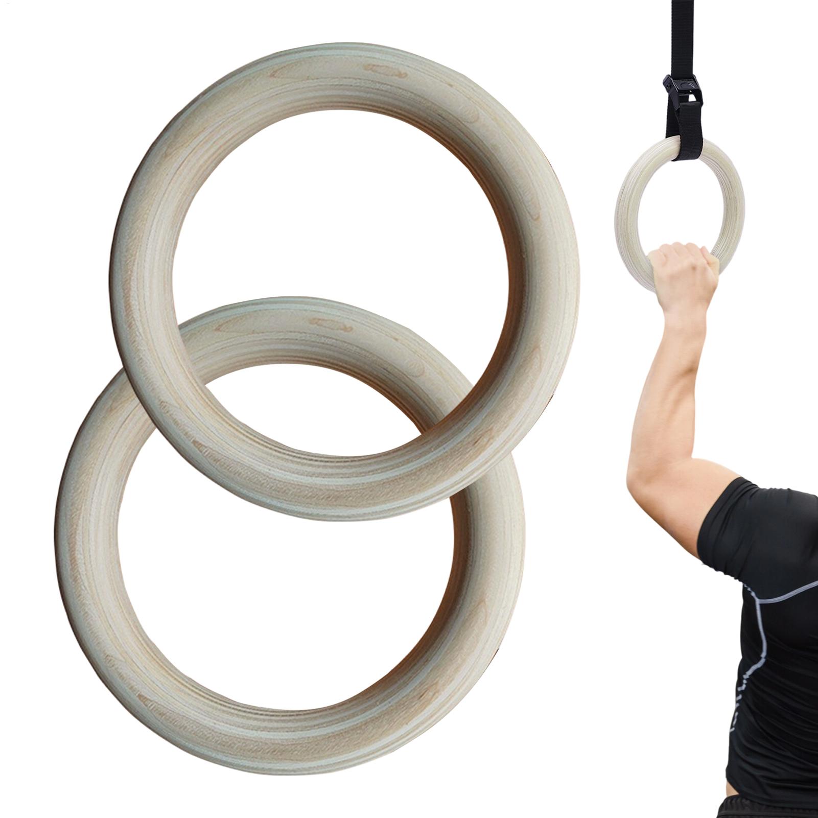2Pcs/Pairs Wooden Portable Gym - đánh giá và giá Gymnastic Rings Wooden