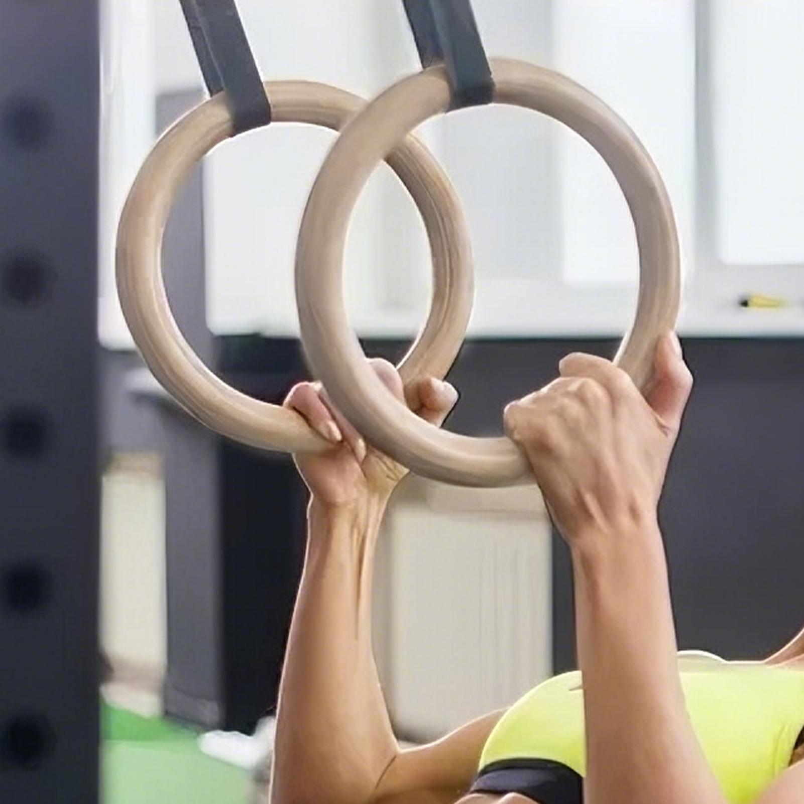 2Pcs/Pairs Wooden Portable Gym - đánh giá và giá Gymnastic Rings Wooden