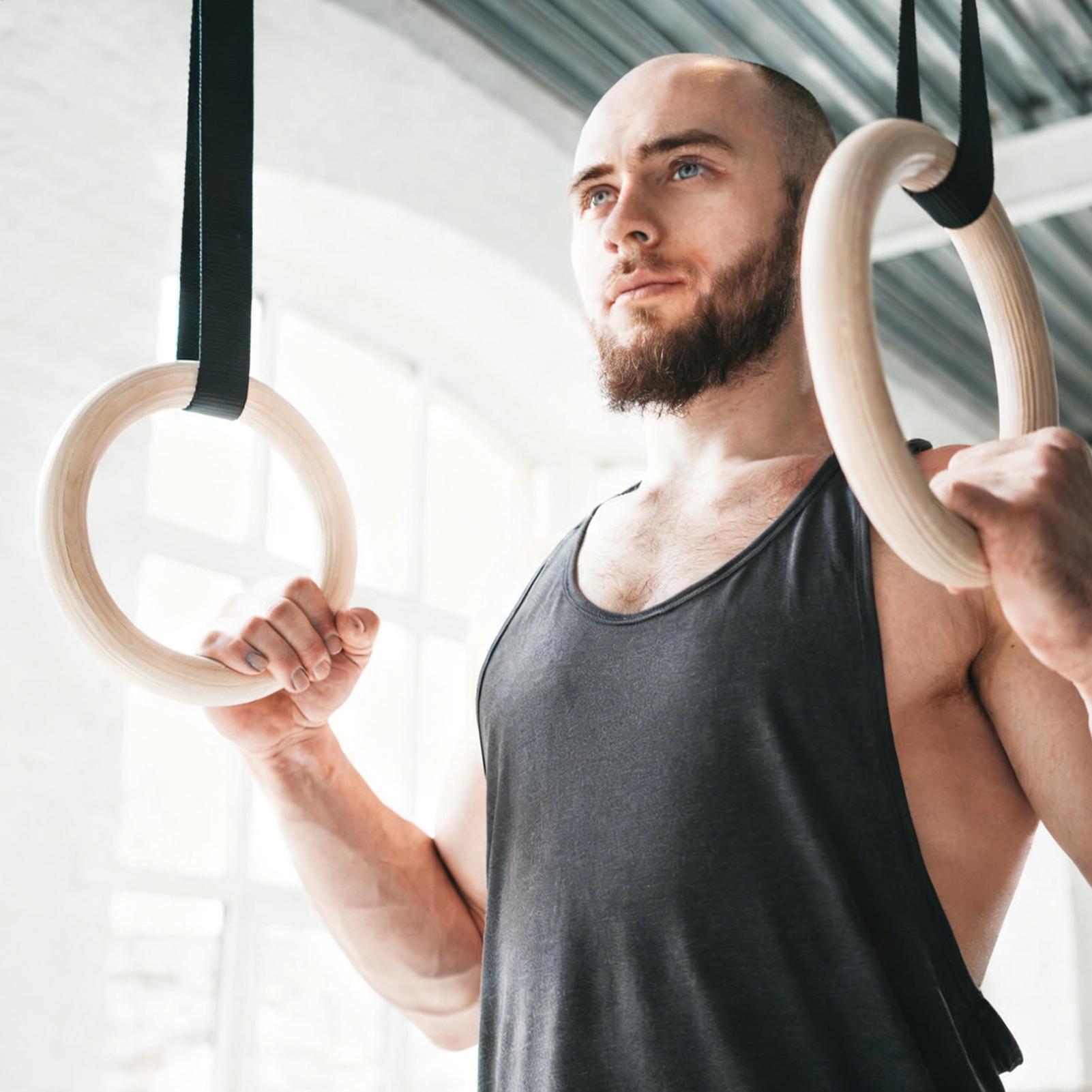 2Pcs/Pairs Wooden Portable Gym - đánh giá và giá Gymnastic Rings Wooden
