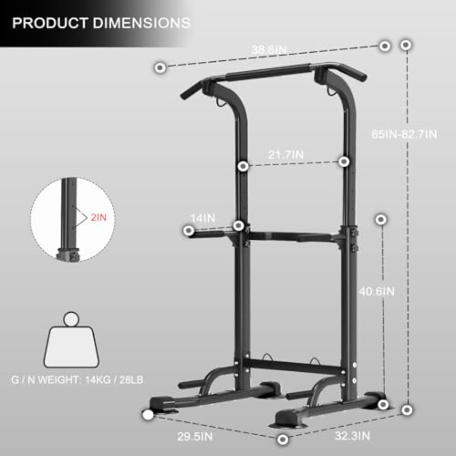 Power Tower Pull Up Bar Height - đánh giá và giá Home Gym Multi