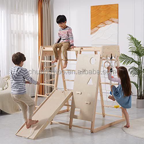 Indoor Playground Jungle Gym T - đánh giá và giá Gymnastic Rings Wooden