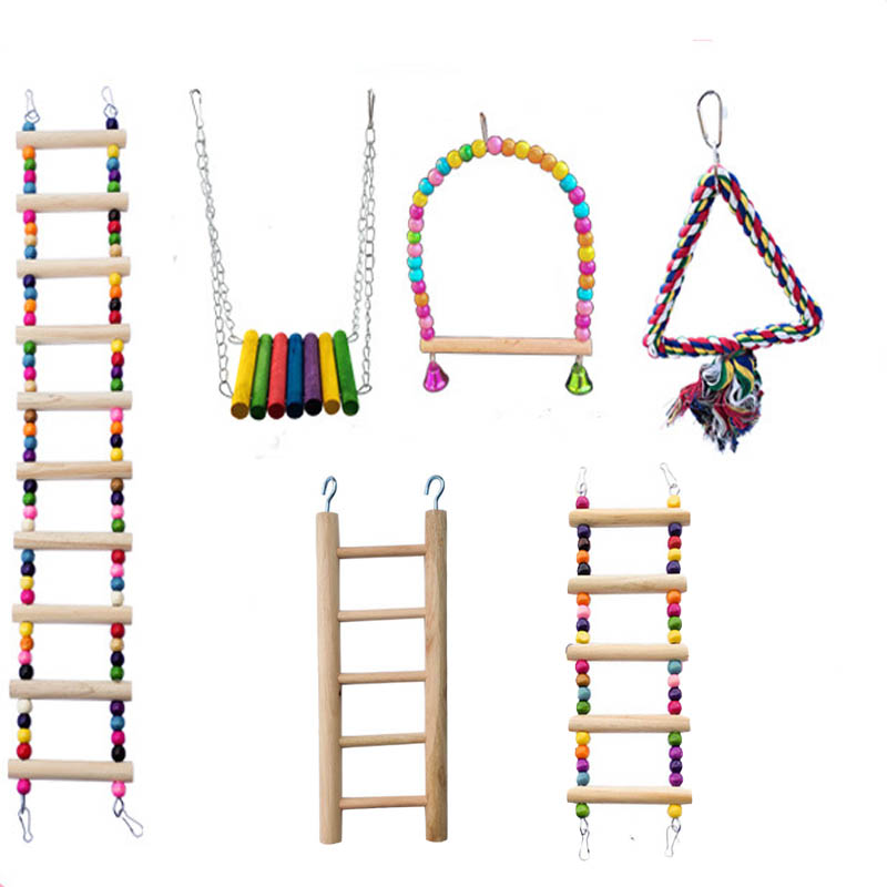 Wooden Bird Toys Small Parrot  - đánh giá và giá Gymnastic Rings Wooden