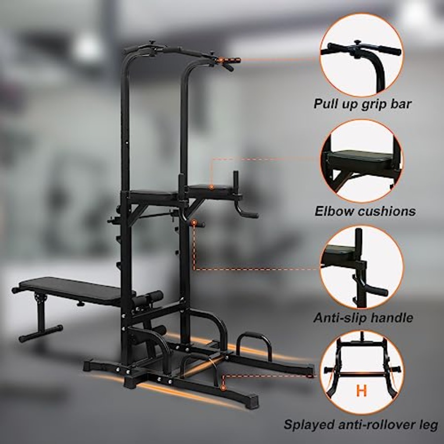 Power Tower with Weight Bench  - đánh giá và giá Home Gym Multi